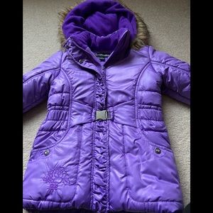 Girls purple L 6X winter coat - never worn !